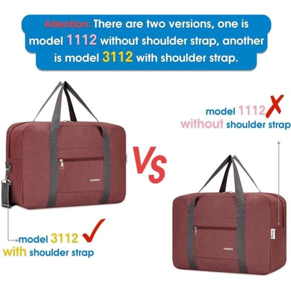 For Spirit Airlines Personal Item Bag 18x14x8 Foldable Travel Duffel Bag Tote - Picture 6 of 8